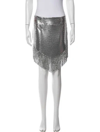 Pre-owned Rabanne Mini Skirt In Silver