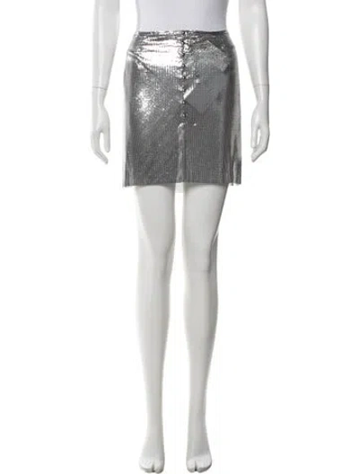 Pre-owned Rabanne Mini Skirt W/ Tags In Silver