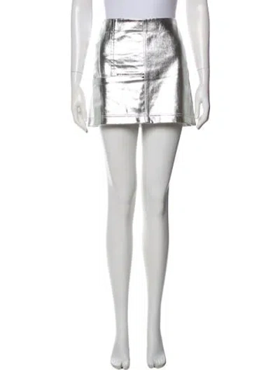 Pre-owned Rabanne Mini Skirt In White