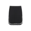 Rabanne Mini Skirt With Decorative Studded Hem And Silhouette In Black