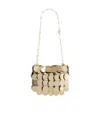 Rabanne Mini Sparkle Layered Bag In Nude