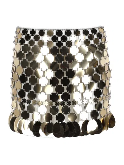 Rabanne Minigonna In Paillettes In Gold
