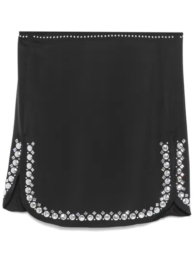 Rabanne Studded Mini Skirt In Black