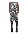Rabanne Shimmering Midi Skirt With Circular Plastic Discs In Black