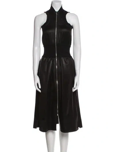 Pre-owned Rabanne Mock Neck Knee-length Dress In Black