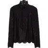Rabanne Panelled Lace And Satin Top In Black