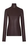 Rabanne Mockneck Top In Brown