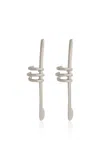 Rabanne Mono Brass Earcuff In White