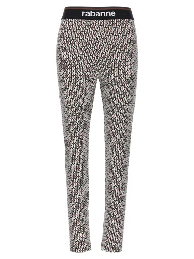 RABANNE MONOGRAM JACQUARD LOGO WAISTBAND LEGGINGS
