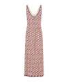 Rabanne Monogram-pattern Scoop-neck Dress In Nude