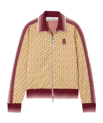 Rabanne Monogram-pattern Zip-up Jacket In Multi