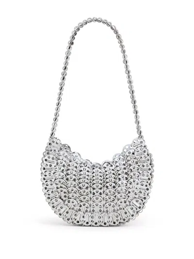 Rabanne 1969 Moon Chain Shoulder Bag In Silver