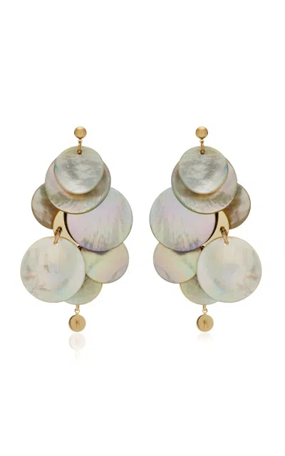 Rabanne Mother-of-pearl Earrings In Silver