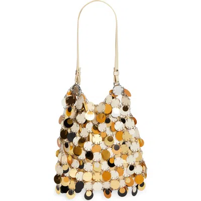 Rabanne Multi Disc Shoulder Bag In Guepard/silver
