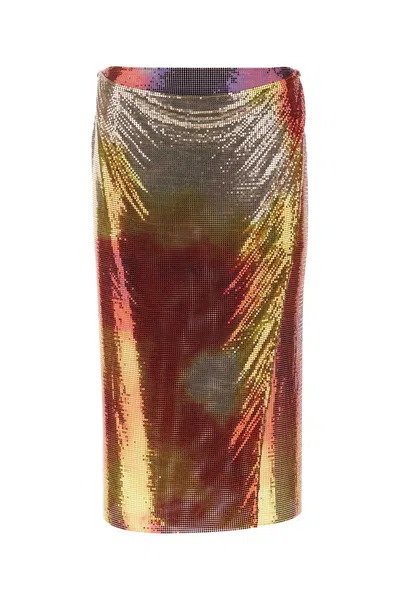 RABANNE MULTICOLOR CHAIN MAIL SKIRT