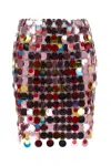 Rabanne High-waisted Sequin Mini Length Skirt In Multicolor