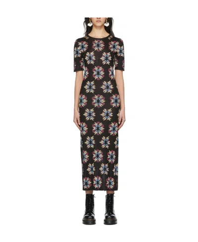 RABANNE MULTICOLOR PATTERN PRINTED DRESS