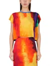 Rabanne Multicolor Tie-dye Cap Sleeve Maxi Top In Multi