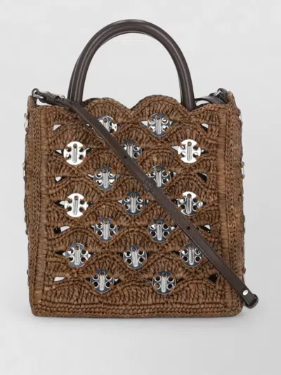 Rabanne Na Raffia Tote Bag