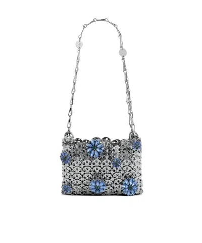 Rabanne Nano 1969 Flower-detail Shoulder Bag In Black