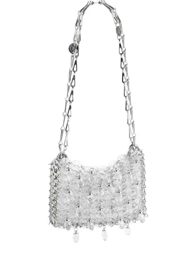 Rabanne Nano 1969 Handbag In Silver