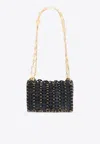 Rabanne 1969 Nano Shoulder Bag Made Of 153 Black Calf In Black