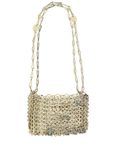 Rabanne Nano 1969 Shoulder Bag In Light Gold