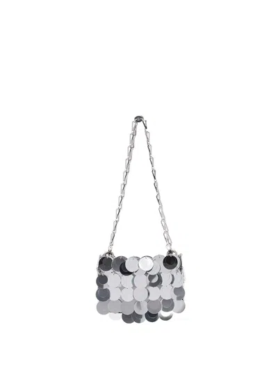 Rabanne Nano 69 Shoulder Bag In Silver