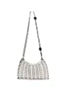 Rabanne Nano Iconic 1969 Bag Cream And Silver In Silver