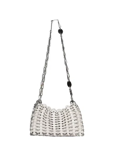 Rabanne Nano Iconic 1969 Bag Cream And Silver
