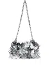 Rabanne Nano Sparkle Handbag In Silver