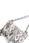 Rabanne Nano Sparkle Leave Shoulder Bag In Silver