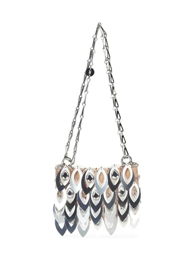 Rabanne Nano Sparkle Leaves Shoulder Bag