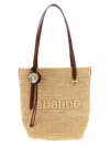 Rabanne Woven Raffia Tote Bag In Brown