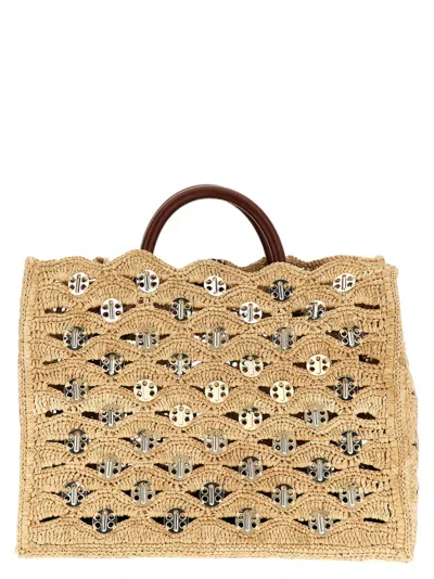 Rabanne Natural Sac A Main Disc-link Tote Bag