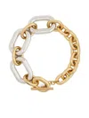 Rabanne Xxl Chain Necklace In Silver And Gold-tone Brass In M Gold Silver