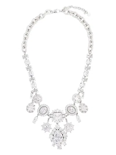 Rabanne Necklace In M Silver Crystal
