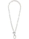 Rabanne Silver Toggle Chain Pendant Necklace In Silver