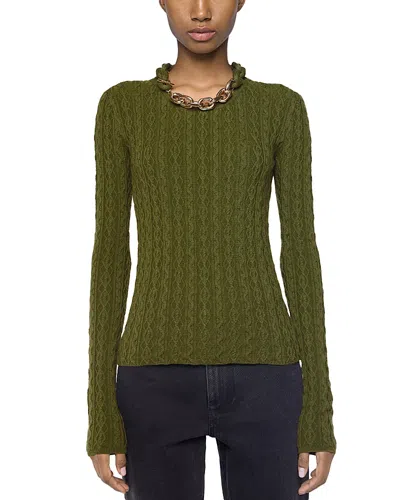 Rabanne Necklace Sweater In Green