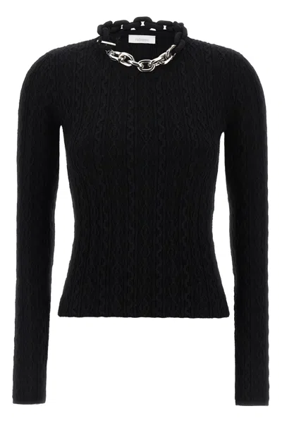 Rabanne Necklace Sweater In Black
