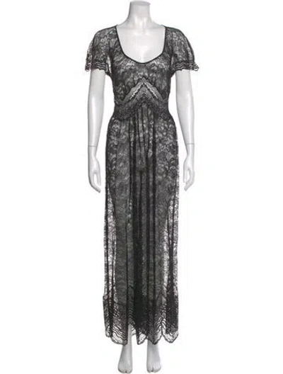 Pre-owned Rabanne Nylon Long Dress In Black