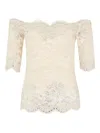Rabanne Off-shoulder Embellished-detail Top In White