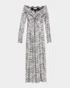 Rabanne Long Lace Dress In Gray