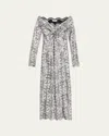 Rabanne Long Lace Dress In Gray