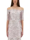 Rabanne Off-the-shoulder Lace Top With Floral Patterns