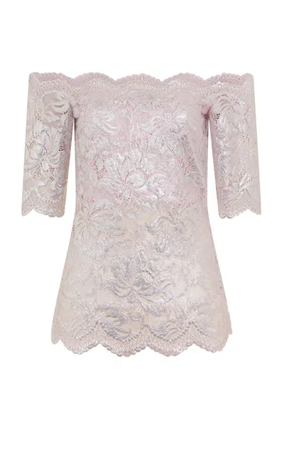 Rabanne Off-the-shoulder Top In Silver