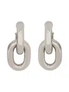 Rabanne Orecchini Doppio Cerchio Xl Link In Metallic