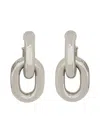 Rabanne Orecchini Doppio Cerchio Xl Link In Metallic