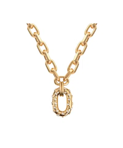 Rabanne Oval Chain Necklace In Gold