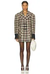 Rabanne Oversized Jacket In Tartan Check